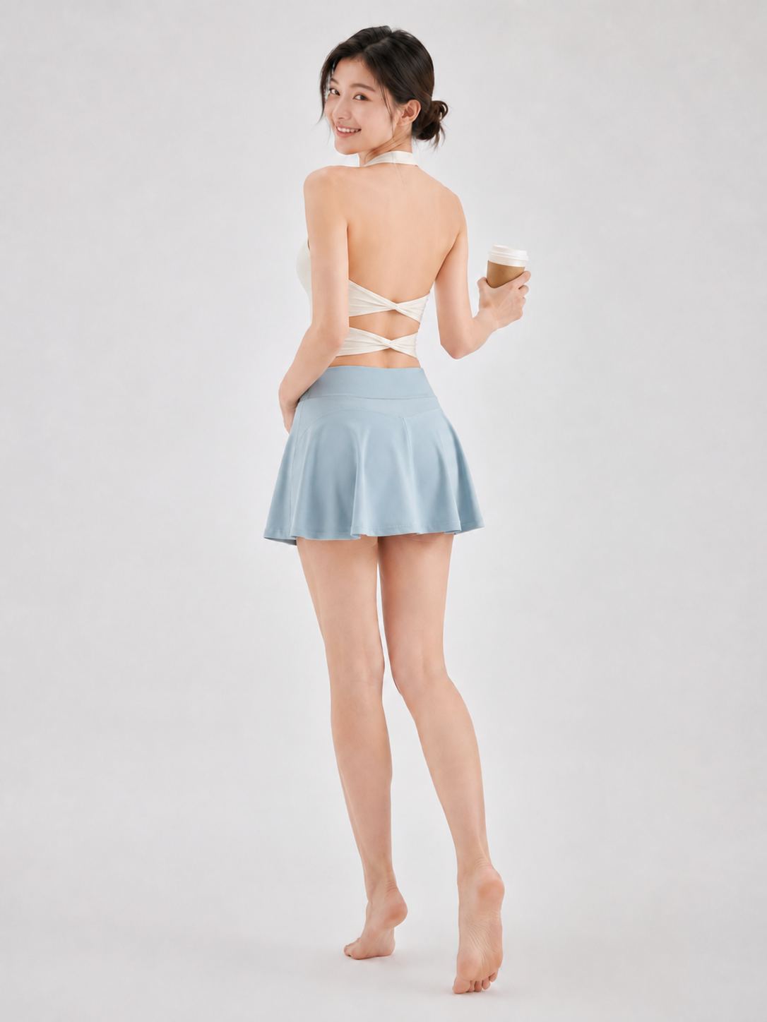 Libera Back Twist Halter Tank